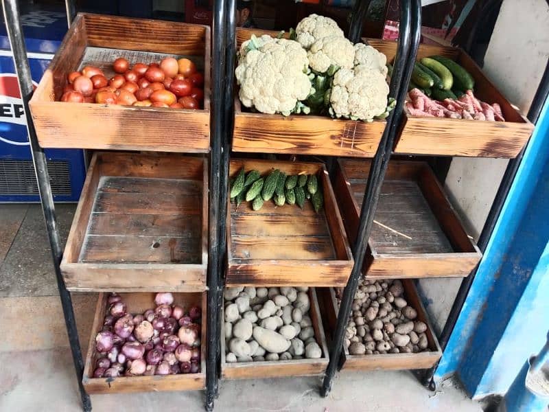 fruit and vegetables racks urgent sale 1