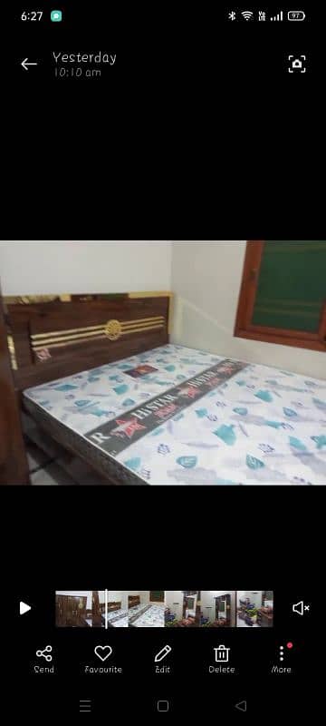 Wooden bed set is available in brand new condition . 1