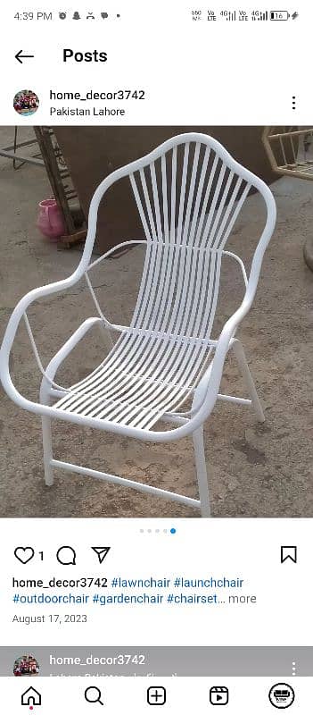 #chair #ironchair #gardenchair #lawnchair #modernchair #furniture #bed 0