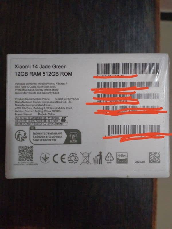 Immaculate Xiaomi 14 Jade Green almost 8 months warranty 12/512 gb 6