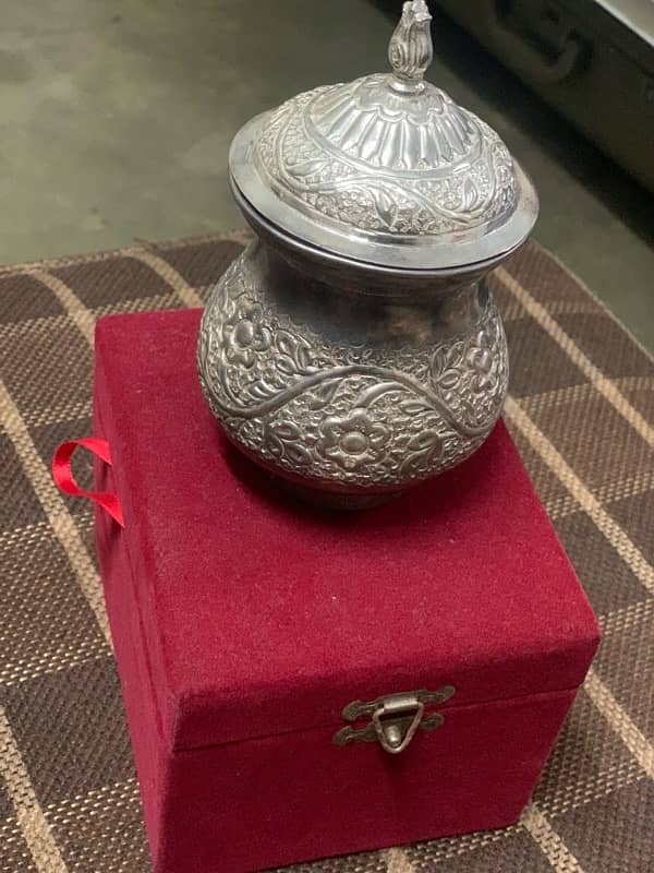 ORIGINAL Silver // silver decoration pot //antique piece 2