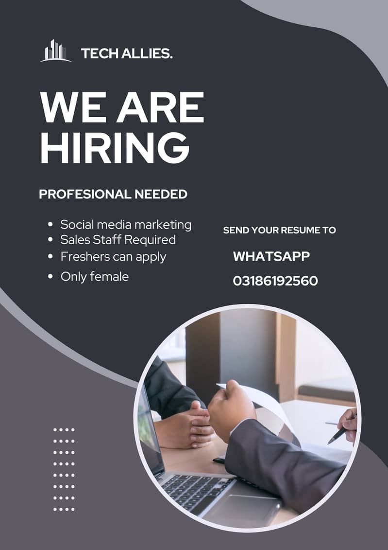 We are hiring Females candidate's 0