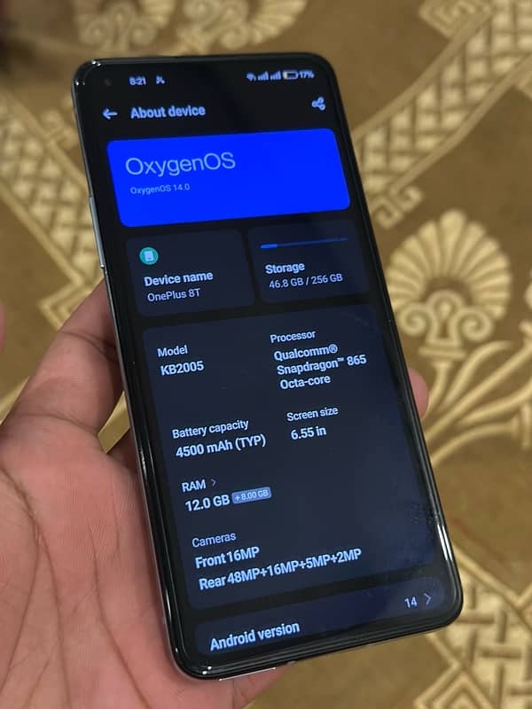 Oneplus 8t 12/256 GB approved 6