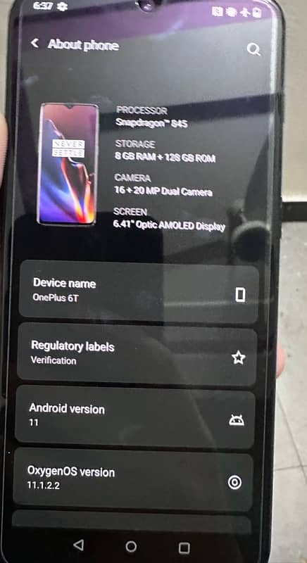 One plus 6T for sale home used like new 0