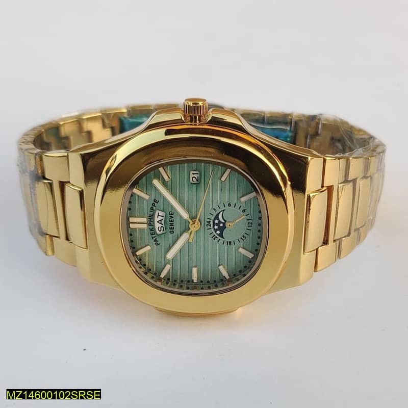 Men golden wirst watch 1