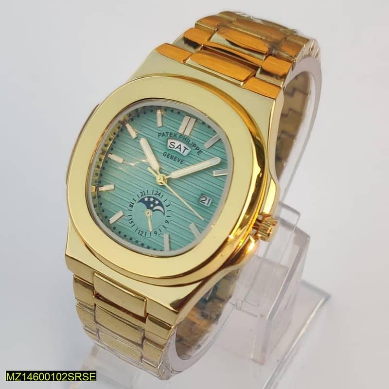 Men golden wirst watch 2