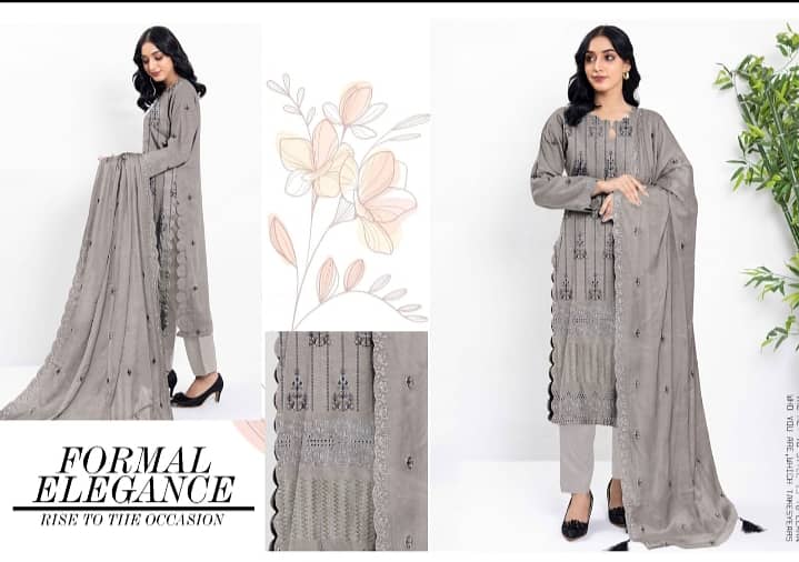 Original Bareeza Embroidered Lawn Suit 3