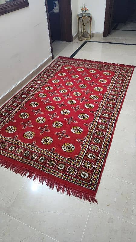 Authentic Bukhara Style Red Rug 8x5ft | Rawalpindi 0