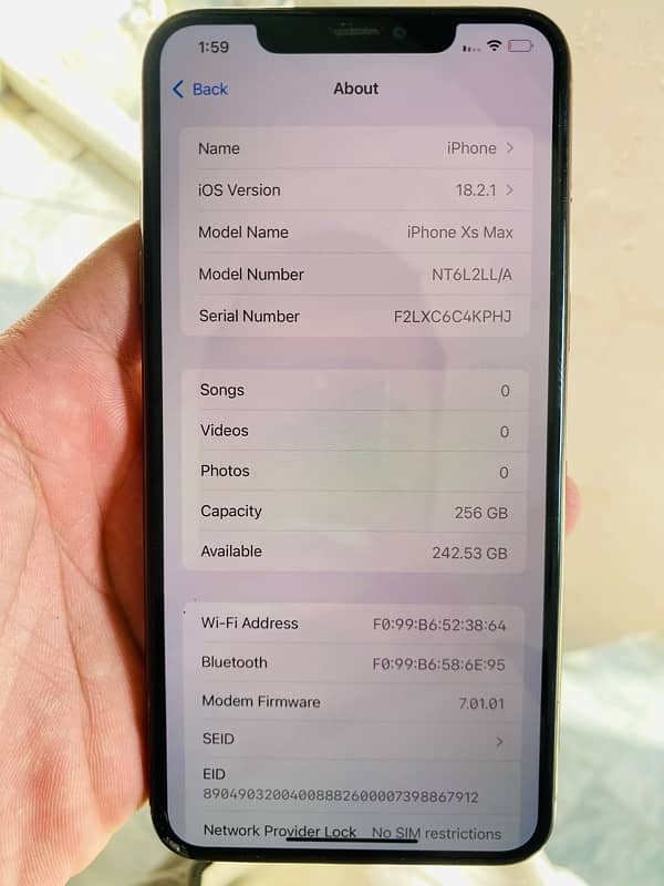 iphone xs max 256gb 7