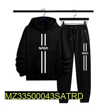 Men's Stitched Polyester Fleece Printed Track Suit 0