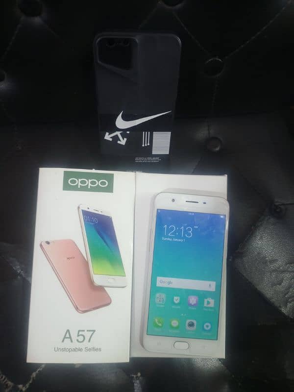 oppo A57 (4/64) ram with box lush condition 10/10 3