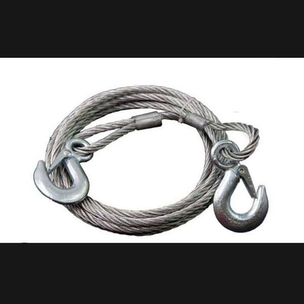 Heavy Duty 5 Ton Car Tow Cable – Towing Pull Rope Strap Hooks 5M 12