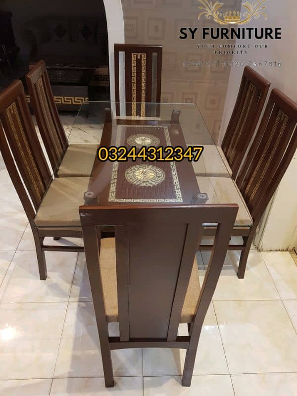 new 6 chairs dinning table set 3