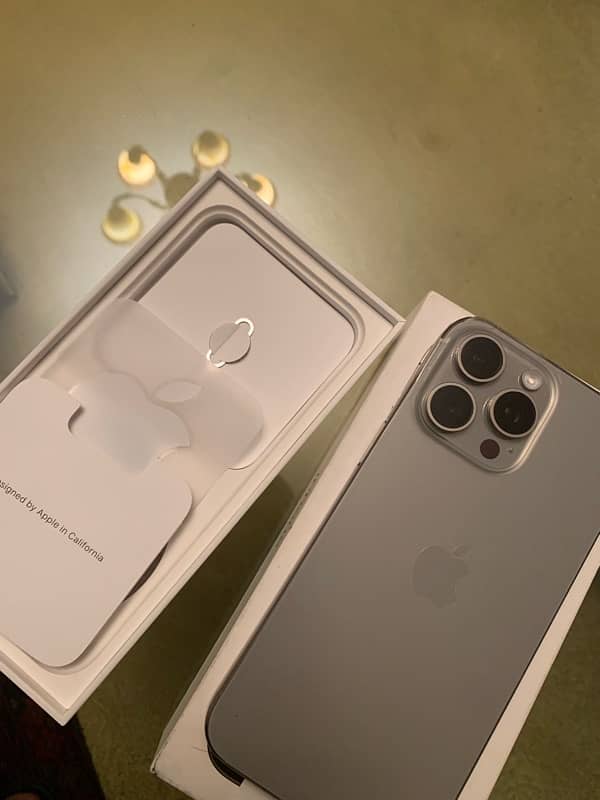 iphone 15 PRO MAX 256gb dual PTA Approved Full box 3