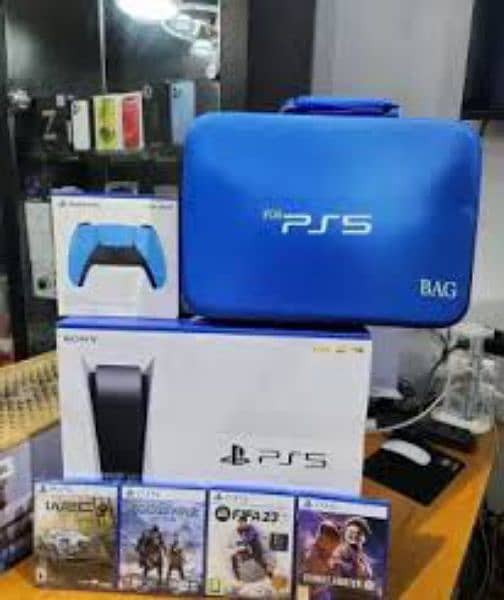 ps5 game complete box with two controllers which is ok 0