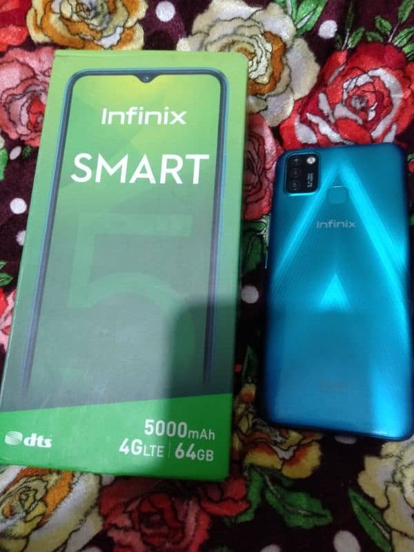 URGENT SALE inifinix smart 5 withbox 3/64 fingerok dual pta03045341348 7