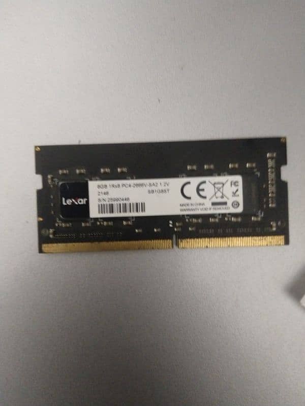 lexar 2666MHZ DDR4 LAPTOP  GAMING RAM 8GB 2