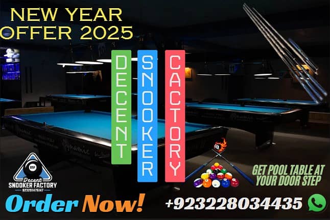 SNOOKER TABLE | POOL TABLE | DECENT | CUSTUMIZEABLE TABLE ALL OVER PA 0