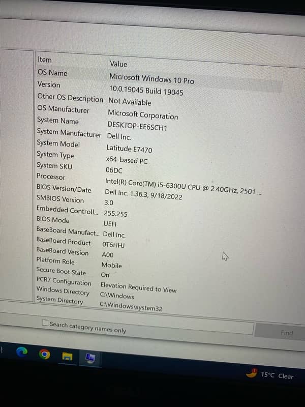 Dell Latitude E7470, Core i5 6th Gen, 16GB  Ram, 256GB SSD 3