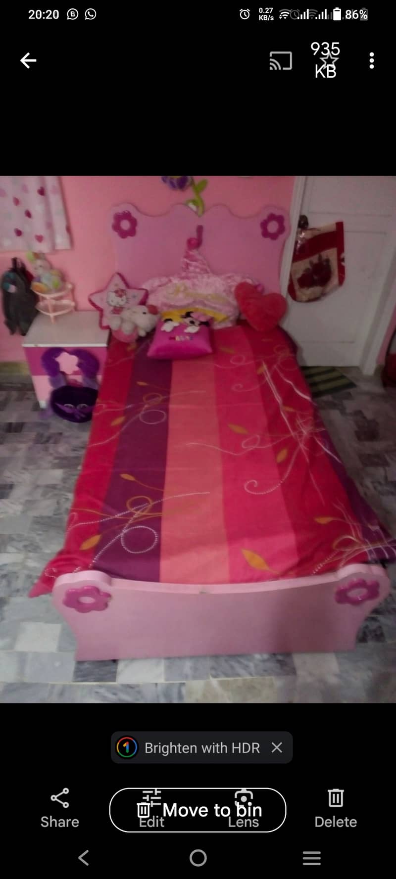 Single bed  with side table (without mattress) 1