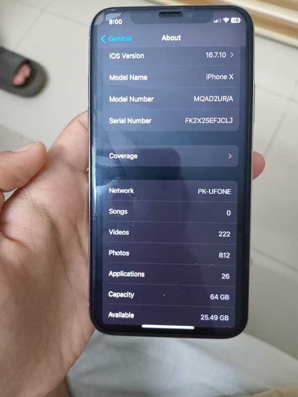 IPHONE X 64 GB PTA APPROVED 6