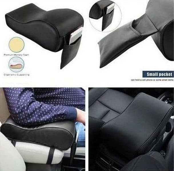 Car center Console Arm Cushion with Pocket Available Free Delivery 0