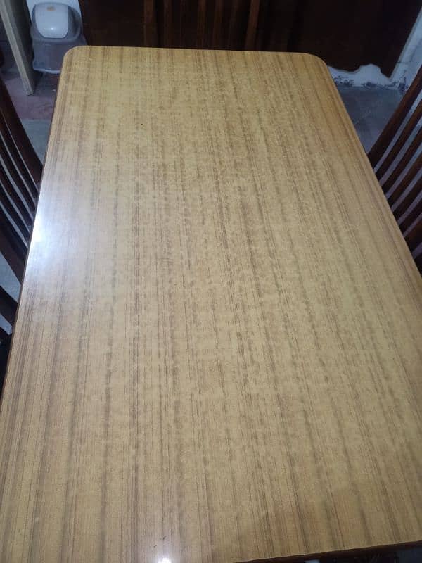 Wooden Dinning table with 6 chairs for sale 1