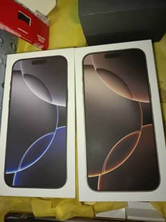 2 Iphone 16 Pro Max Box Pack Desert titanium & Black Titanium 256 Gb