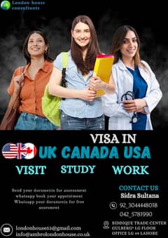 UK / Portugal/ Work/Visit/Study/TURKEY/SCHENGEN/italy/CANADA/USA/IELT