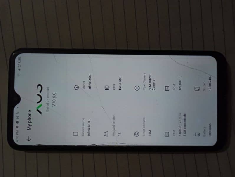 infininx note 12  6+5 128 8