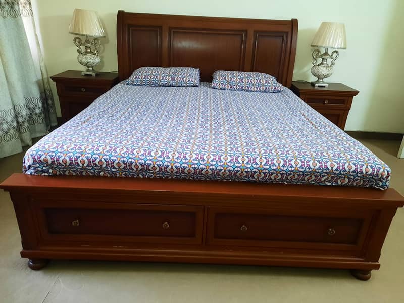 Bed Set/wooden Bed/king Size bed(2 Side & Dressing Table)With Mattress 5