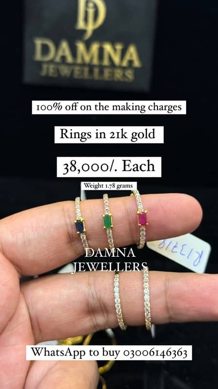 21k gold — 100% off on the making charges 0