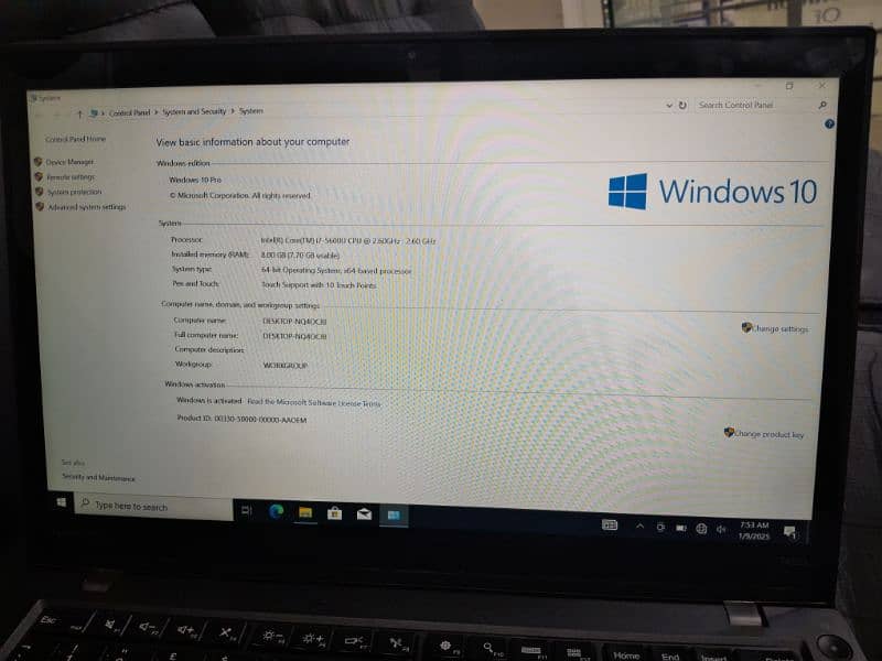 Touchscreen Core i7 5th Gen 8/256 SSD Lenovo Laptop 1