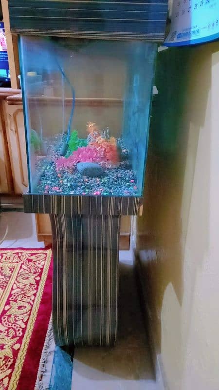 Aquarium with wooden stand 2