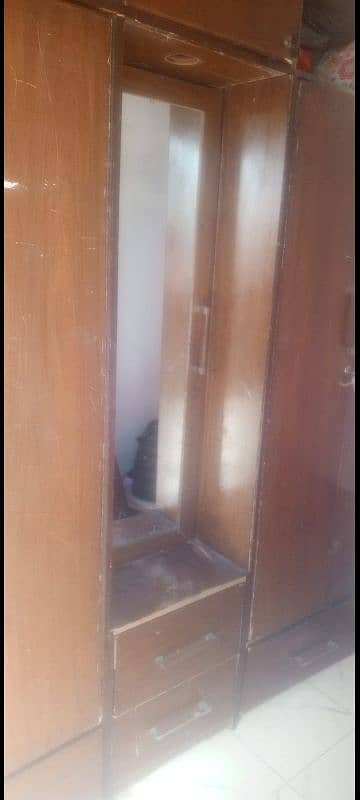 Four Door Wall Wardrobe with Mirror For Sales 2