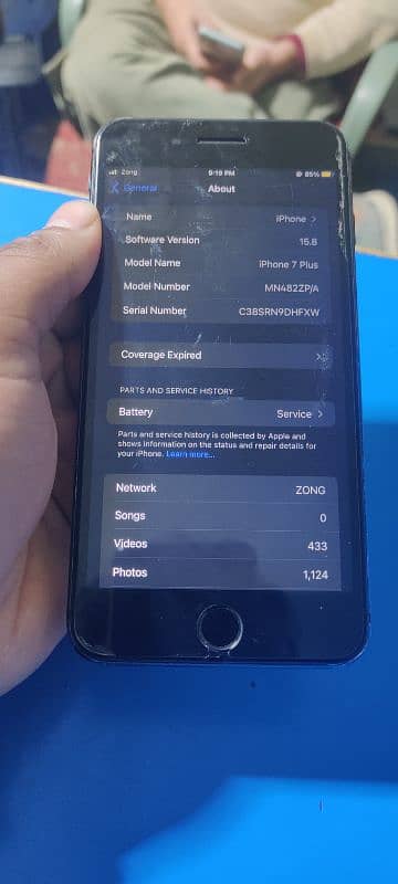 I phone 7 plus official pta approved with box cable 0