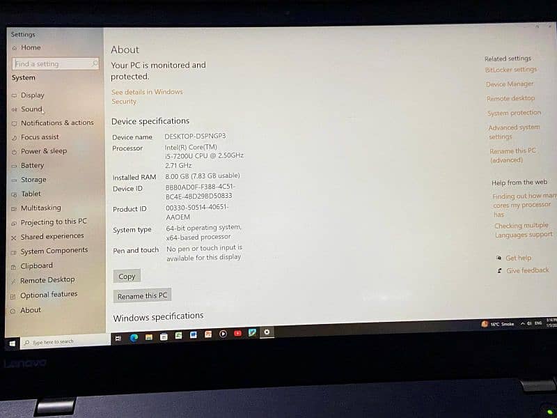 Lenovo i5 7th generation t570 no any fualt new condition 6