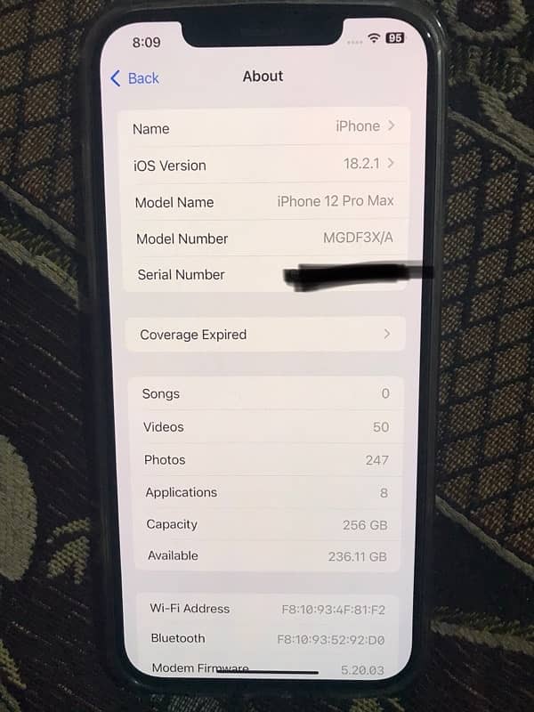 iPhone 12pro max factory unlock 256gb betry 91 {128k} 0