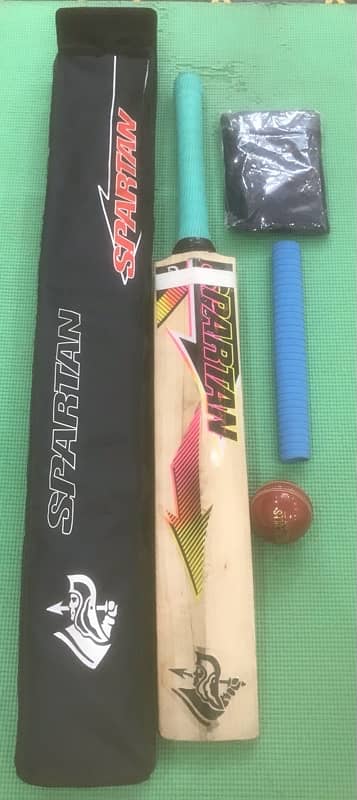 SPARTAN ENGLISH WILLOW BAT with cover + other items 0