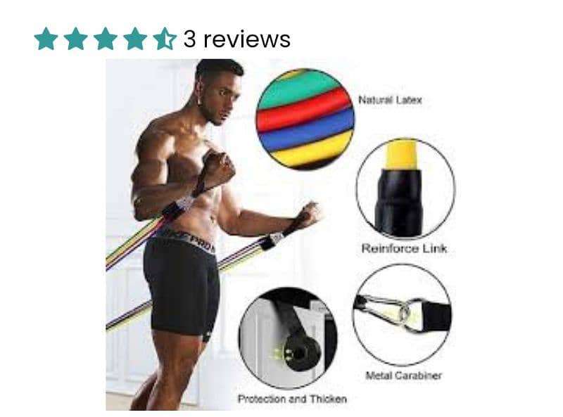 11 PCS Latex Resistance Band Set Exercise Fitness Workout Set 2