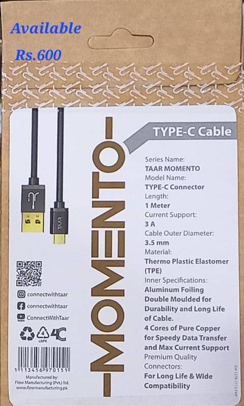 Original Charger and data cables,TAAR 2