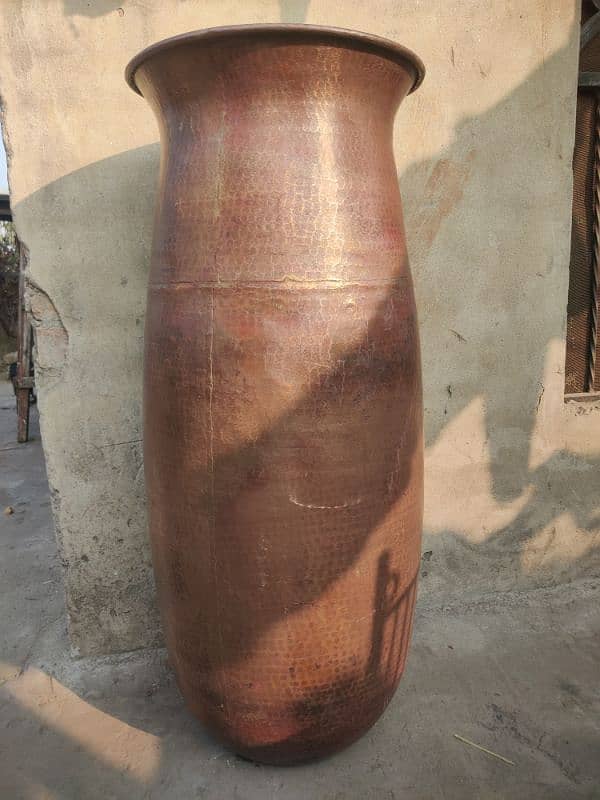 Antique Hand Made Copper Vase 4ft Tall 0