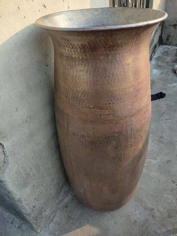 Antique Hand Made Copper Vase 4ft Tall 3