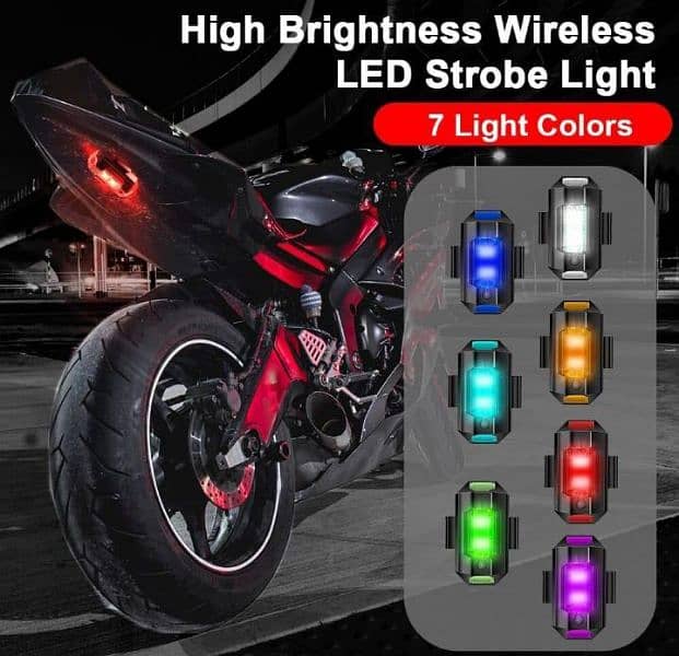 2 PCs Universal Aircraft motorcycle Anti collision warning light 1