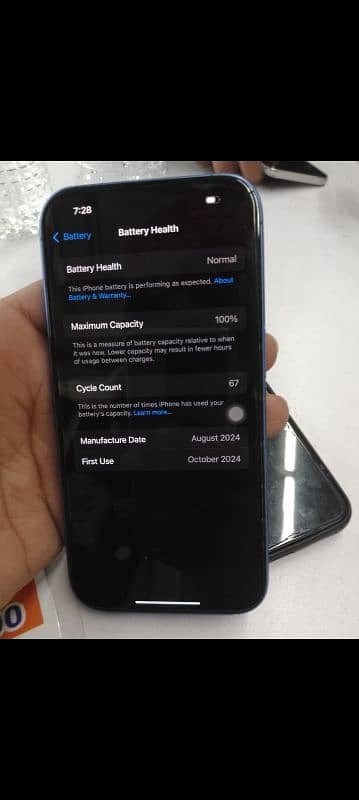 iphone 16 blue color brand new phone non pta jv 128gb. 10month warranty 2