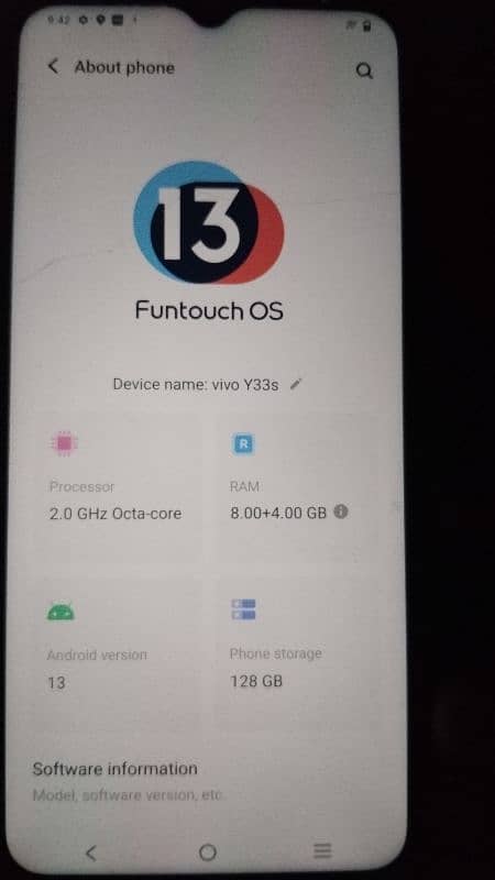 Vivo Y33s Good Condition For Sale 0