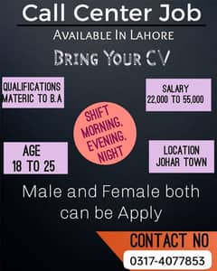 Urdu call center jobs in Lahore for students