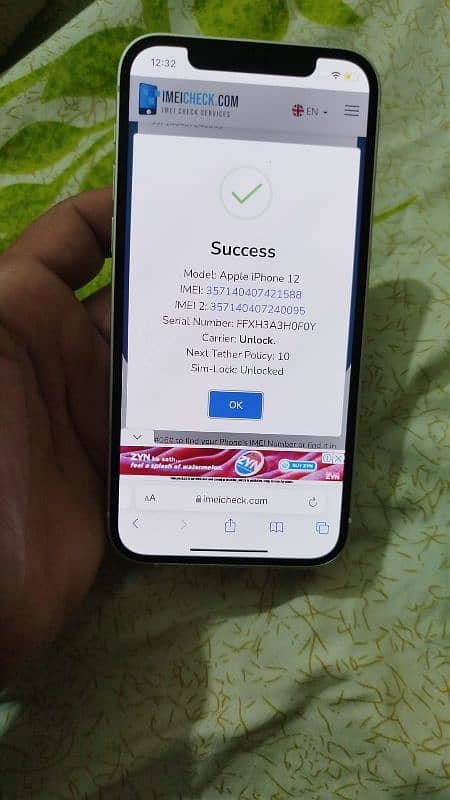 Iphone 12 128gn pta approved 100%BH 10/10 Condition 18