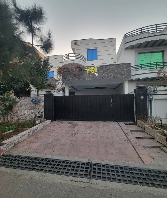 14 Marla very good place very beautiful hot location house for rent available in CBR Town Islamabad 19