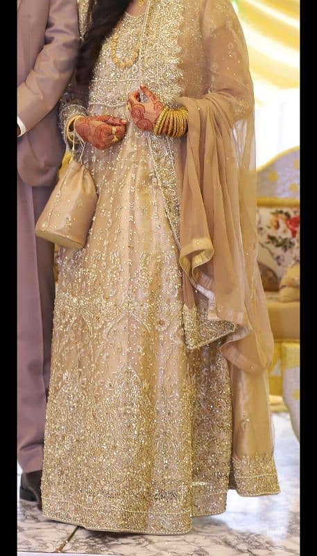 Walima Golden Bridal Dress 1